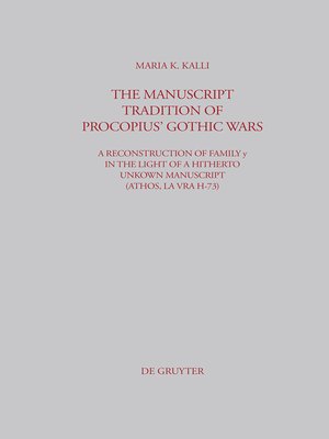 cover image of The Manuscript Tradition of Procopius' Gothic Wars